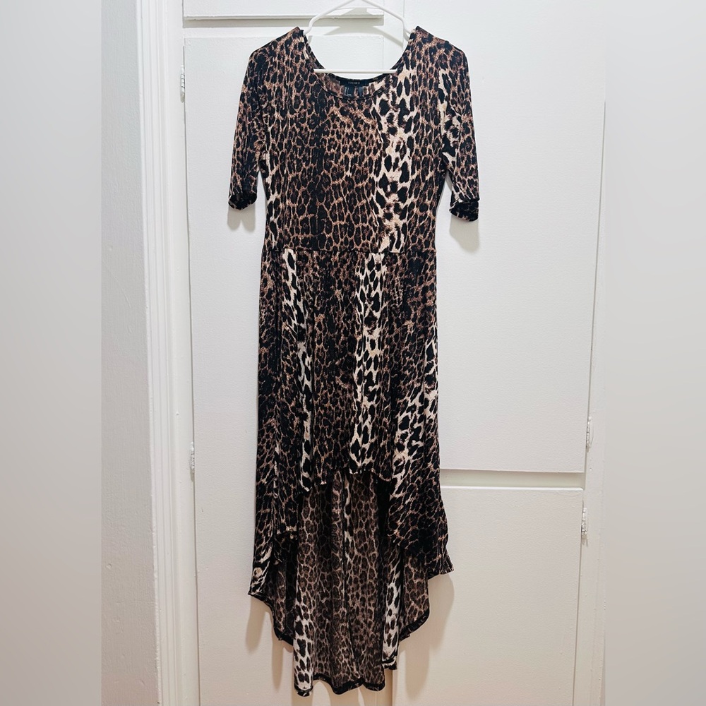Forever 21 Leopard Print High Low Dress